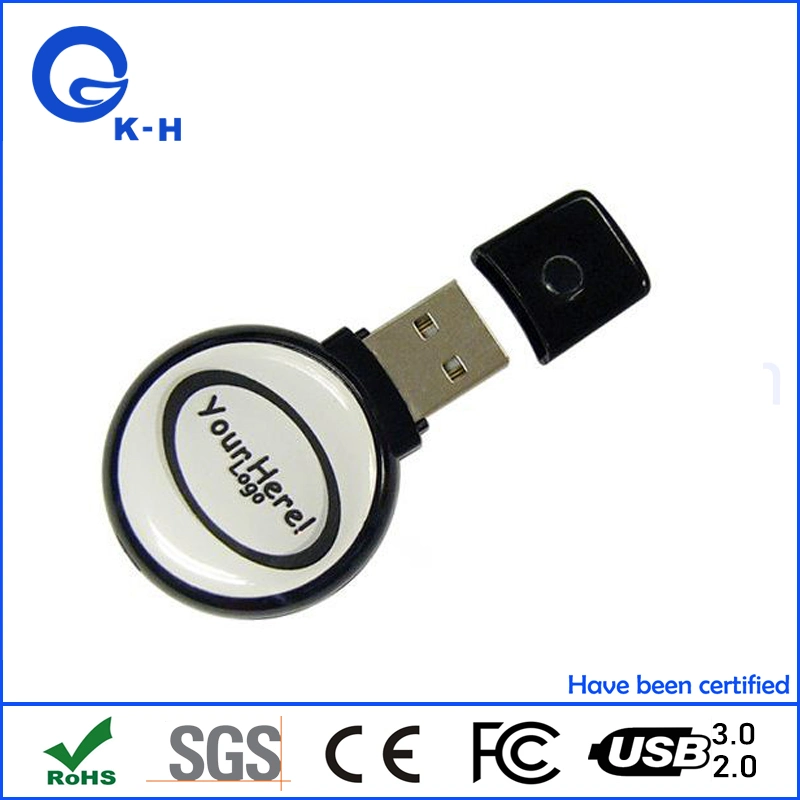 Round Epoxy Dome Sticker USB Flash Memory Storage 16GB 32GB 64GB