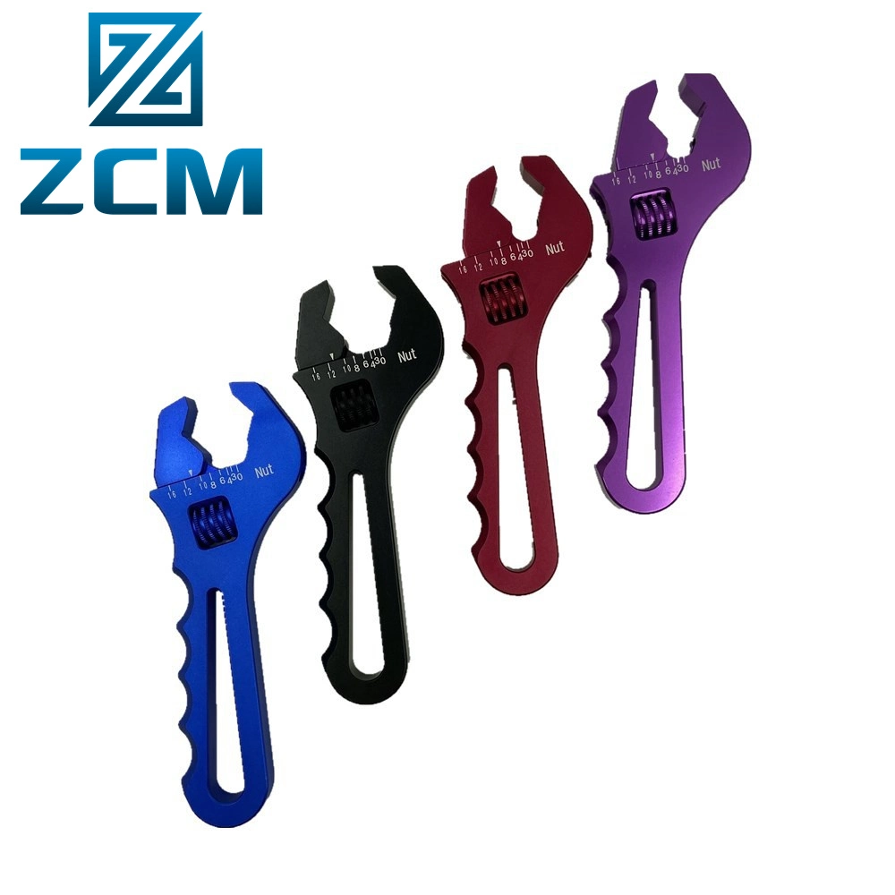 Wholesale OEM Custom Your Logo Metal Bottle Nut Wrench Manufacturing CNC Metal Blue/Black/Purple/Red Aluminum Adjustable Wrench