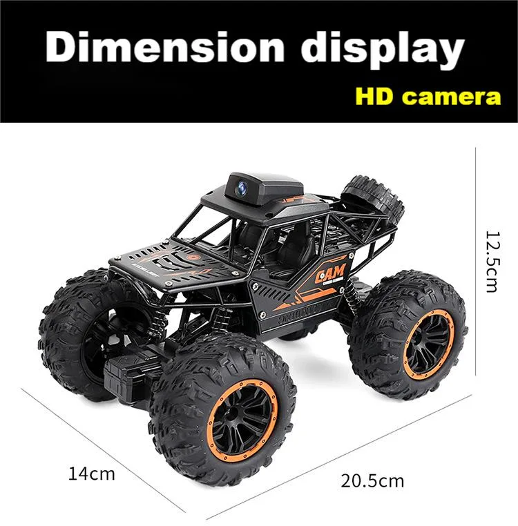 Camera Car WiFi Remote Control Car Intelligent Transmission Map 720p off-Road Vehicle Alloy Bigfoot Climbing Car