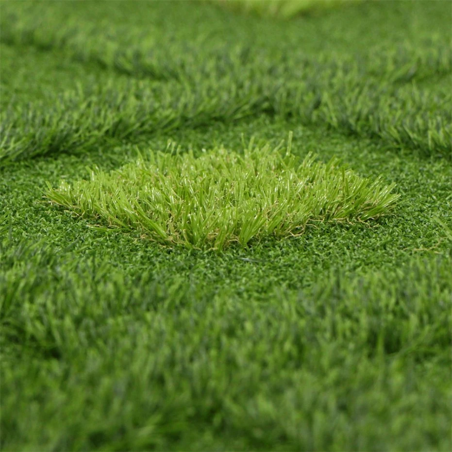 High Density 15mm 25mm Plastic Artificial Turf Grass Lawn with 3D Logo Customized Pattern for Wall Decoration