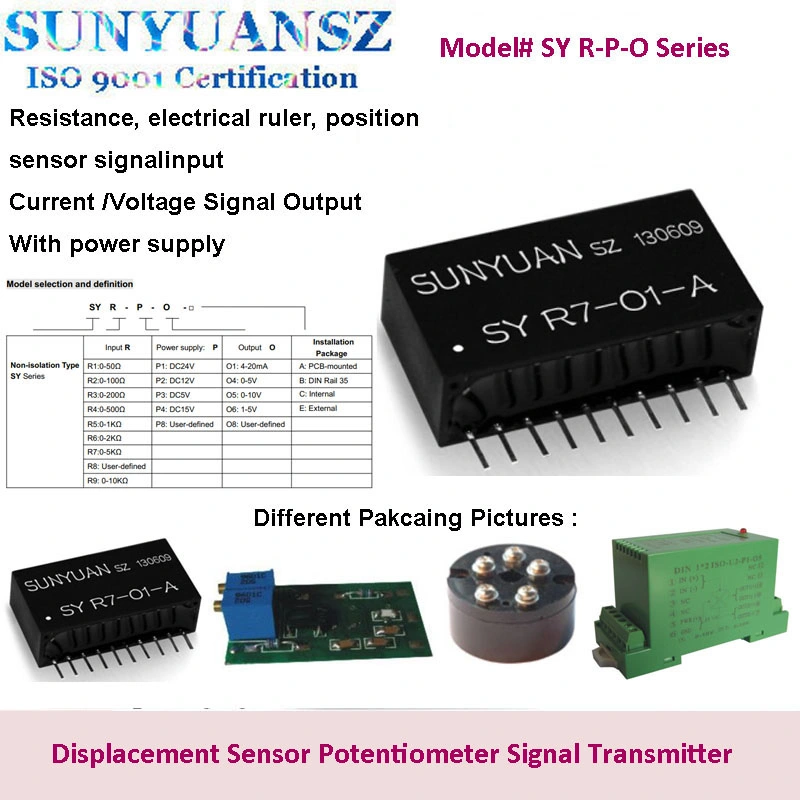 Potentiometer, Electric Ruler, Displacement Sensor Signal Input to Current, Voltage Signal Sensor Transformer