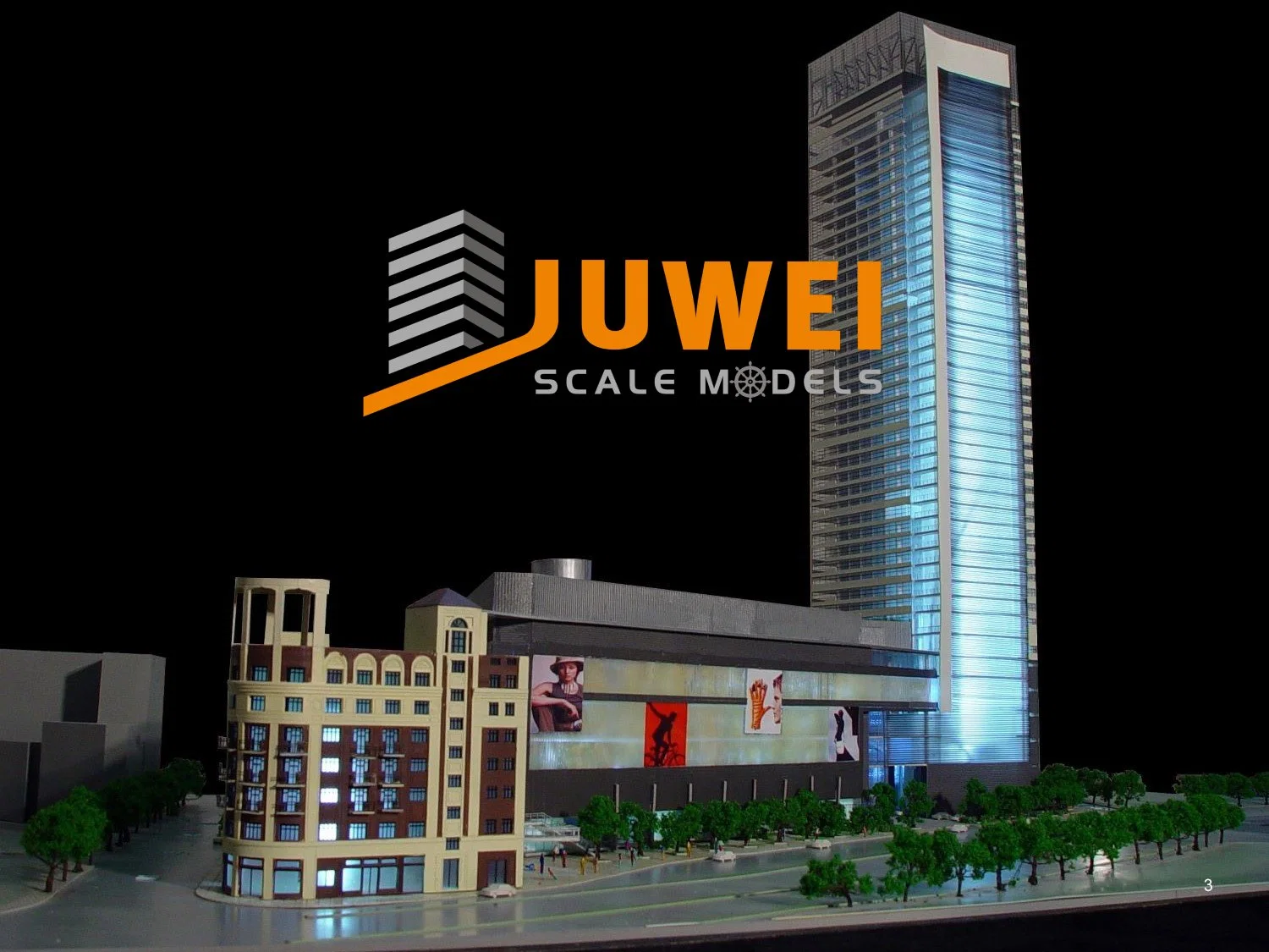 Scale Architectural Tower Building Model (JW-47)