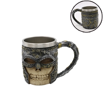 Stainless Steel Horror 3D Skull Design Coffee Mug for Promotion Gifts