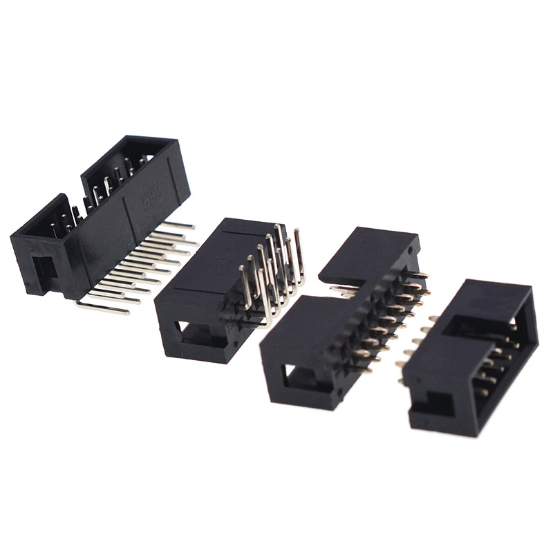 Simple Ox Horn 6 10 14 16 20 26 30 40 50 60p 180 &deg; in-Line/Bent Jtag Socket IDC Interface 2.54mm Spacing Connector, Which Can Be Equipped with Cable Harness