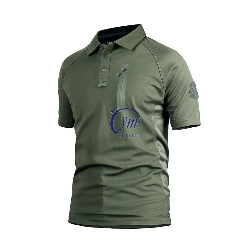 Wholesale Men Short Sleeve Blank Navy Color Tactical Tennis Fitness Running Polo T Shirt Custom Office Sports Golf Polo Shirt