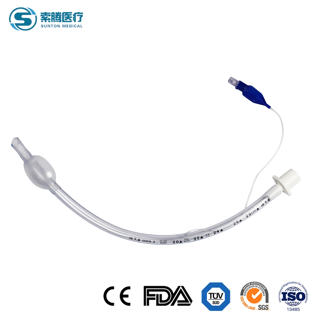 Láser de China Sunton Flex tubo endotraqueal proveedor EOS Desinfección tamaño L tubo endotraqueal OEM de la cirugía láser de alta calidad Oral Cuffed tubo endotraqueal