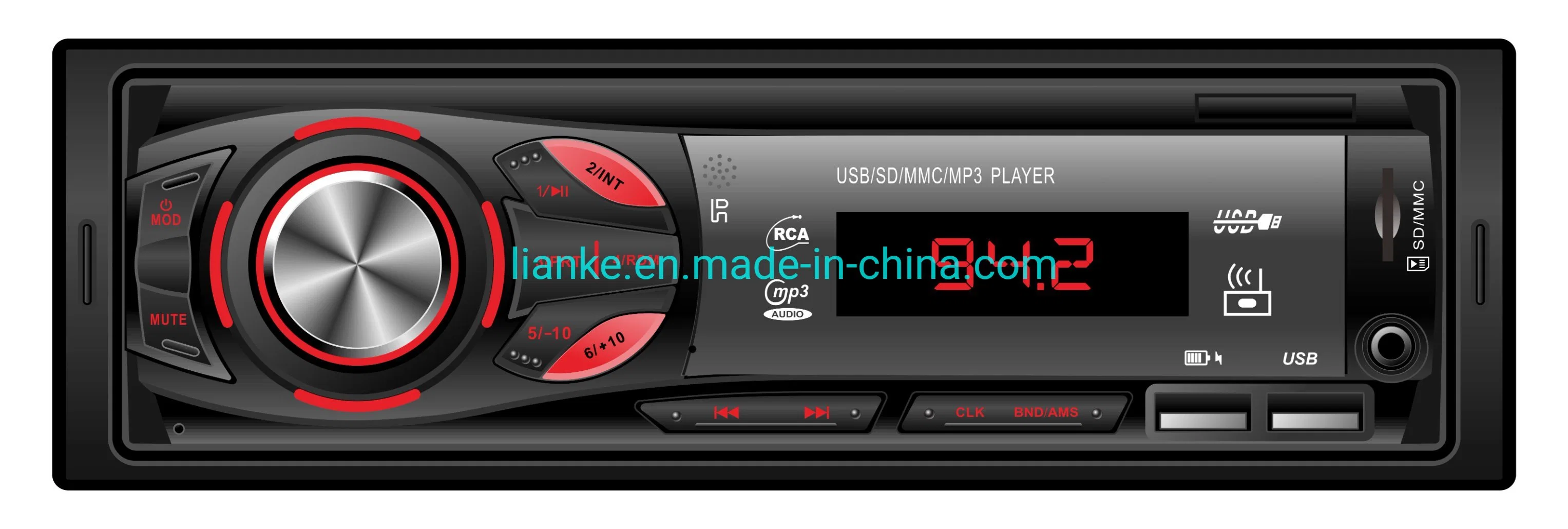Два порта USB оптовой Car Audio плеер MP3 светодиодный экран аудио/3011