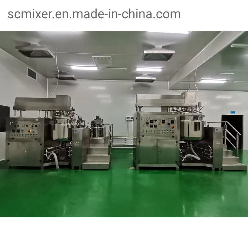 PLC Touch Screen Control Vacuum Emulsifying Machine with Weight System