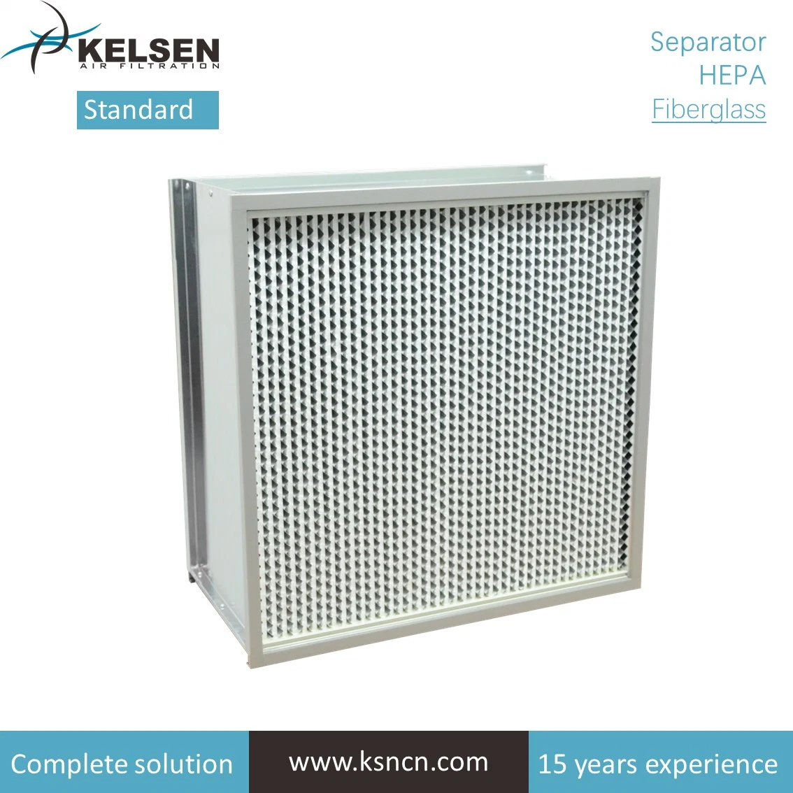 Pharmaceutical Cleanroom Single Header H13 H14 Separator HEPA Filter