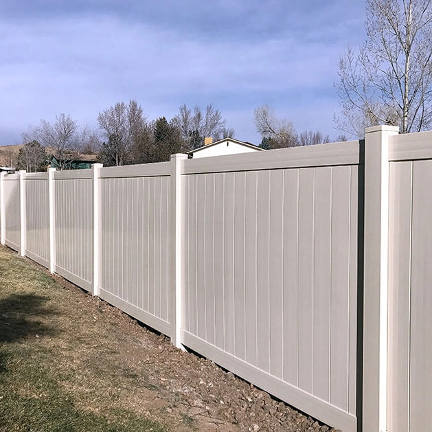 Classical Style Outside PVC Privacy Pool Fencing, Prime Vinyl Garden Fencing