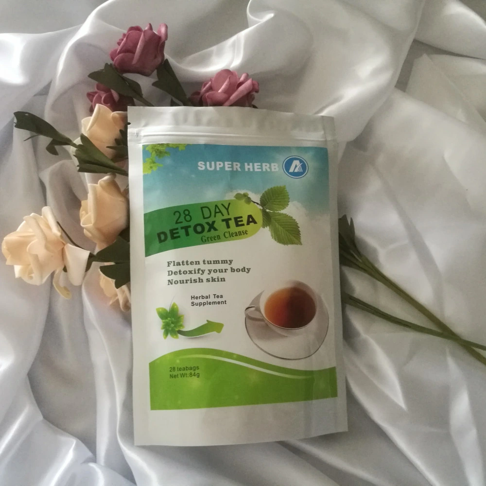 ملصق خاص 28 يومًا من التتوكس المسطح Tummy Tea Slimming Detox الشاي الدهون حرق لا آثار جانبية إضافة الأعشاب الطبية