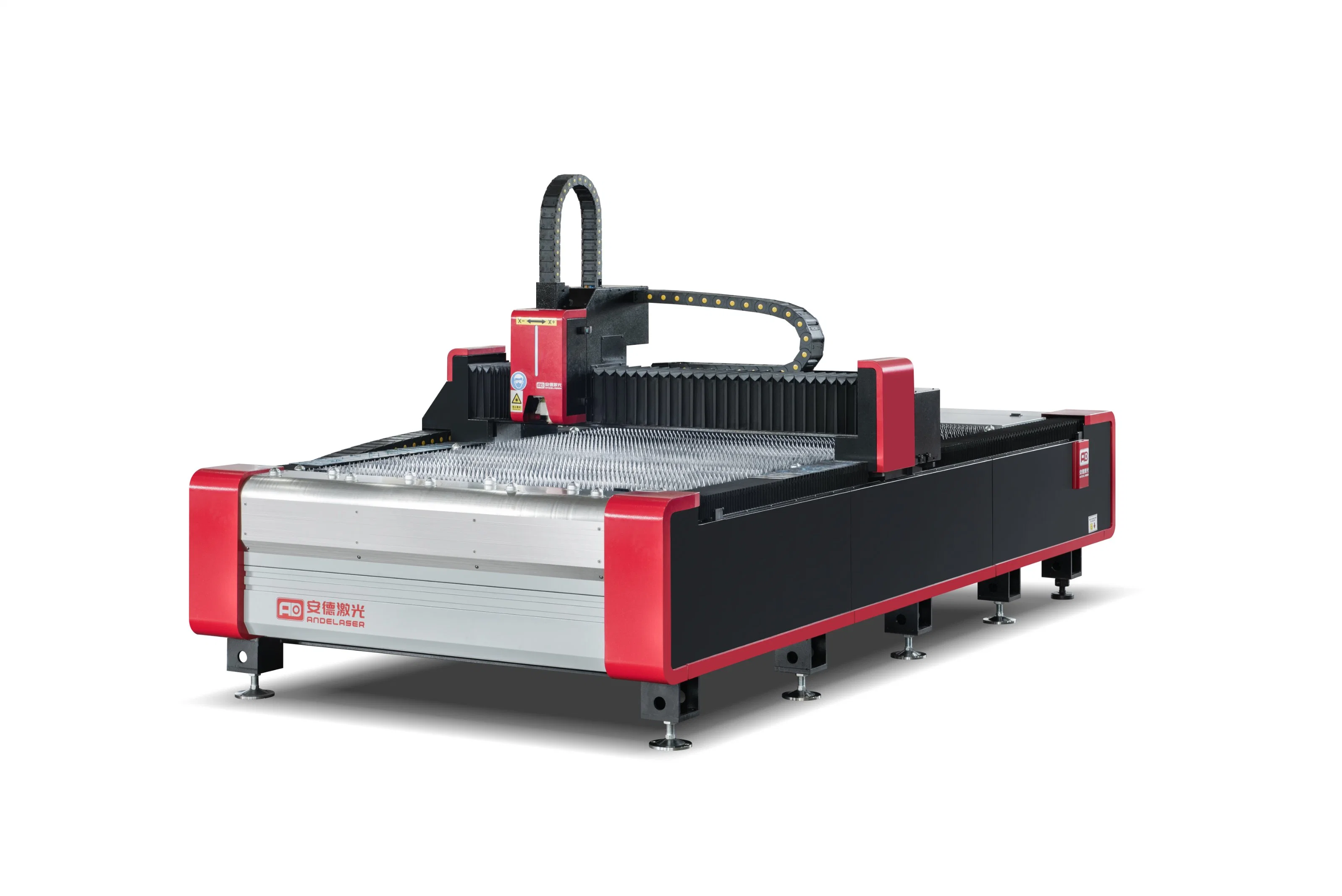 Aço inoxidável de aço inoxidável de 1000 W e 1500 W, 2000 W, com folha de metal Cortador a laser de fibra CNC Corte a laser e Engraving Machine of Abra a cama plana