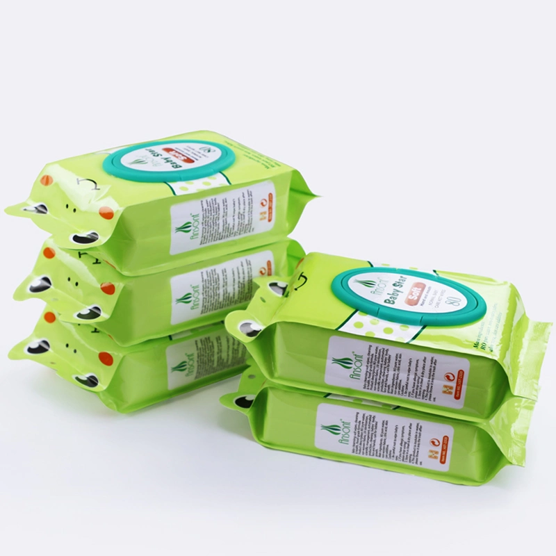 Bio Natürliche Hautpflege Günstige Wet Wipes, Bio Biologisch Abbaubare Baby Wet Wipe