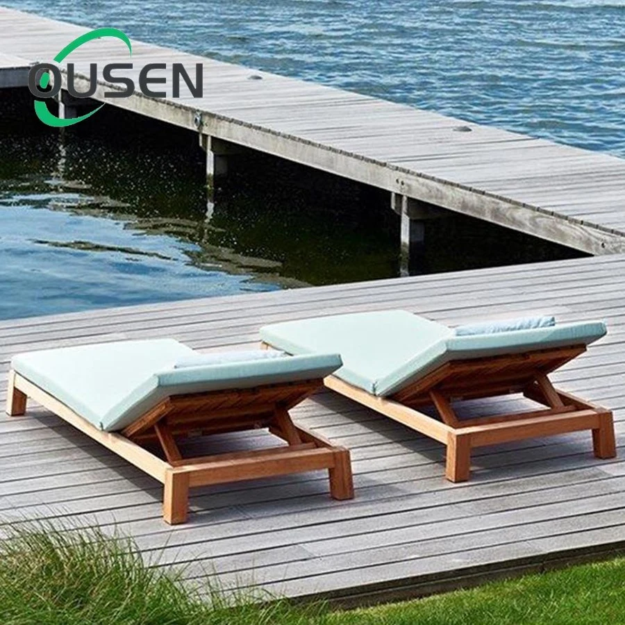 Customized Garden Furniture Patio Sun Lounger Outdoor Lounge Teak Wood Chaise