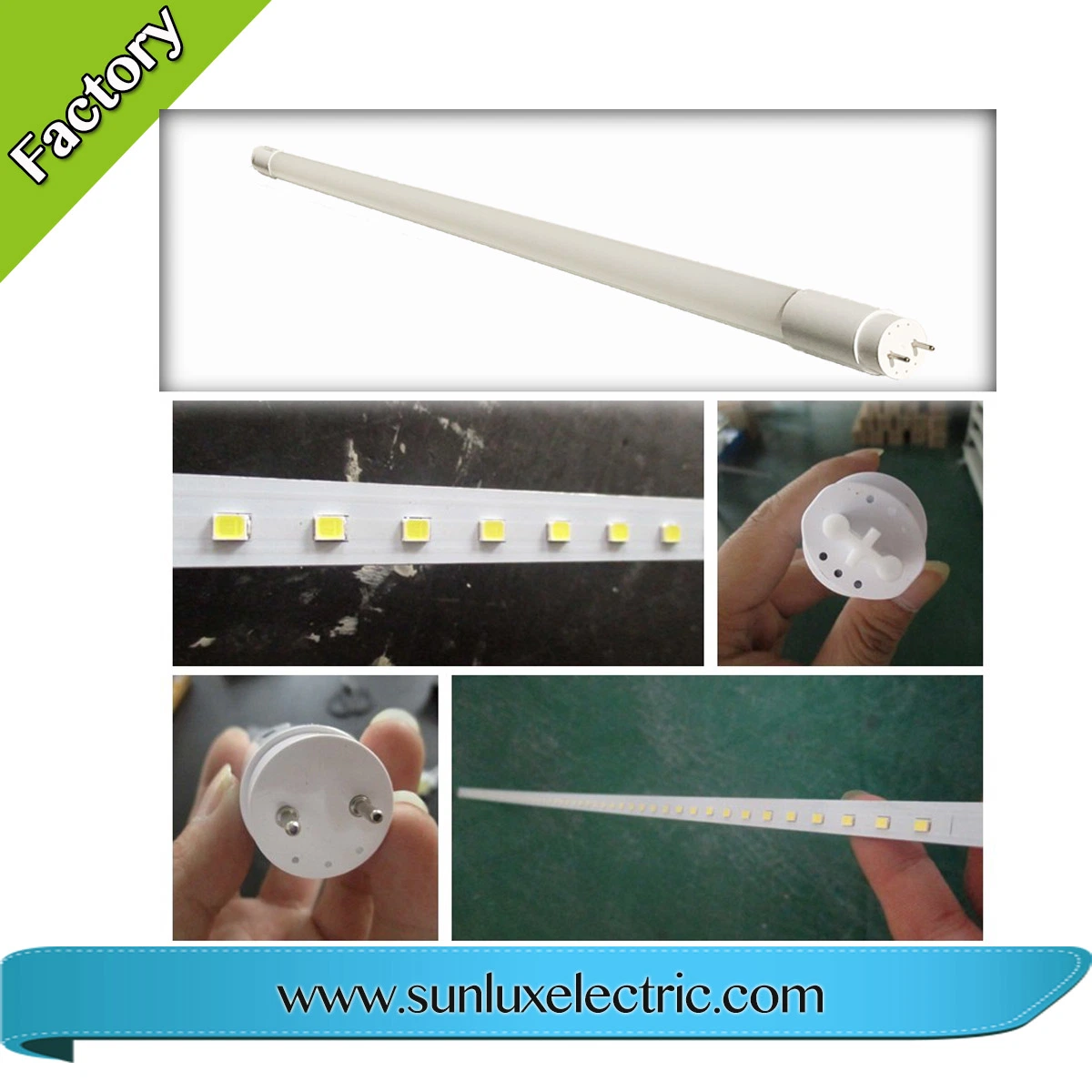 China Glass Tube T8 LED Tube Light 18W 1600lm 3000-6500K IC Driver IP20 G13 320degree with CE Approved