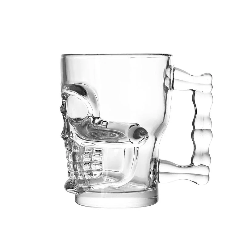 Unique Gift 540ml 18.26oz Insulated Embossed Custom Funny Cup Glass Beer Mugs with Handle
