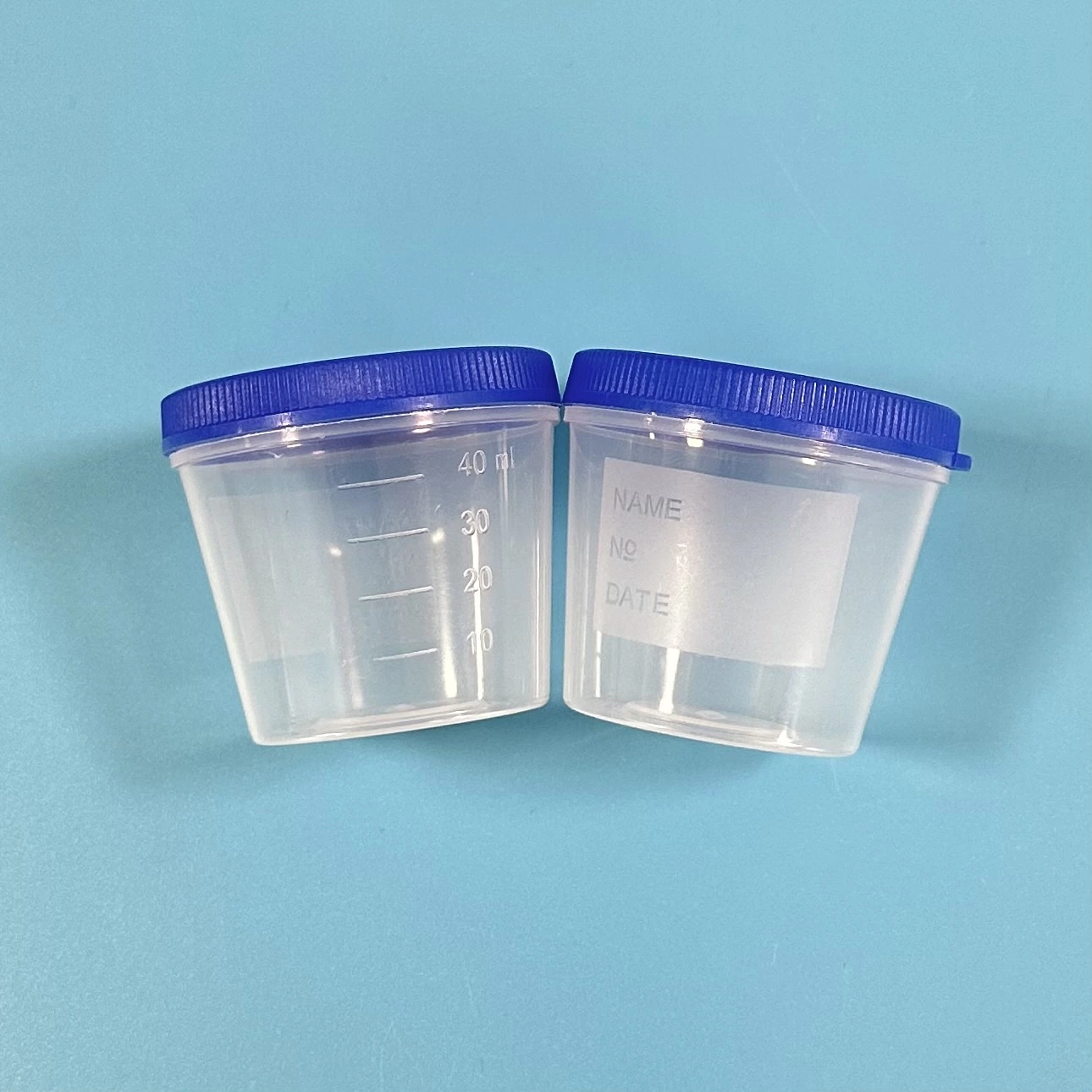 Lab Plastic Disposable Medical Urine Specimen Cup Sterile 40ml with Lid