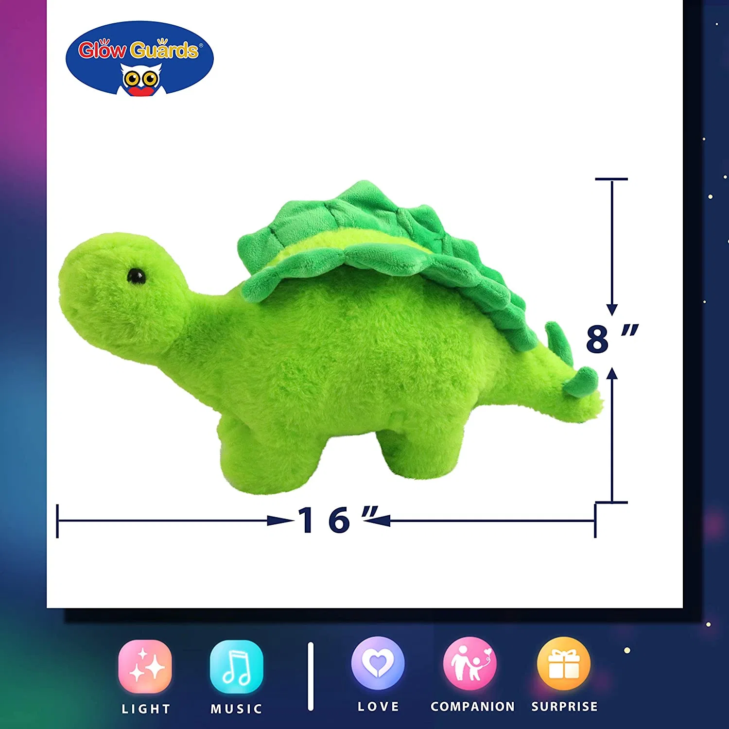 Baby Plush Toy LED Luz Tortuga durmiente rellena