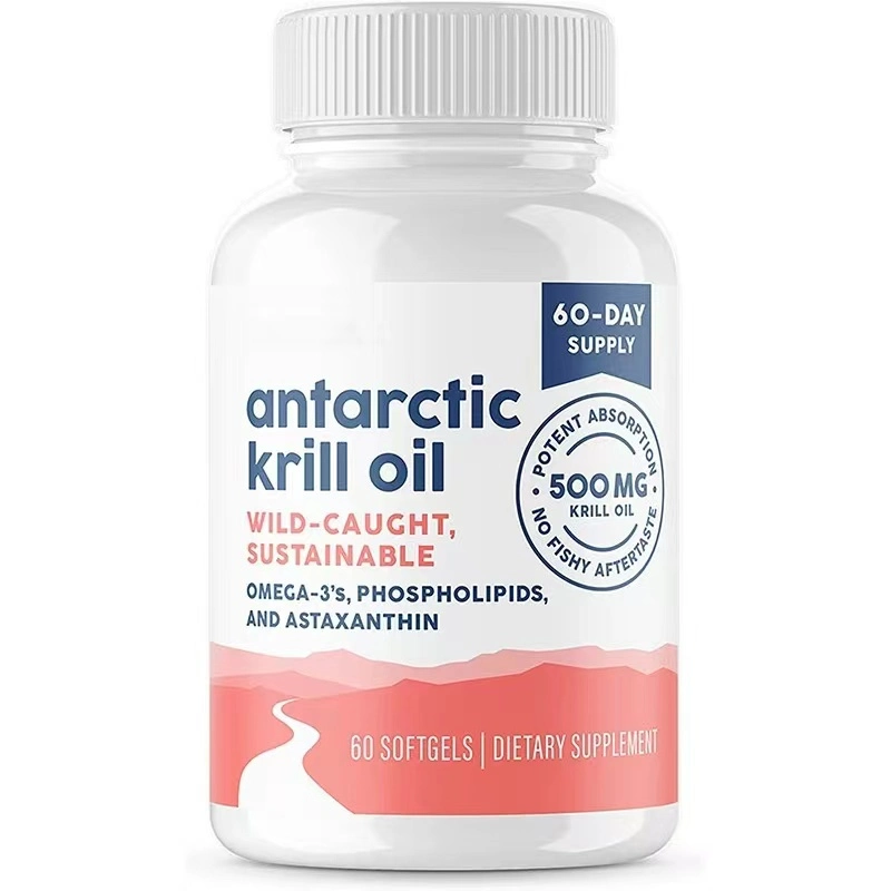 Commerce de gros sous étiquette privée de l'huile de krill antarctique Softgel avec oméga-3 DHA de l'EPA