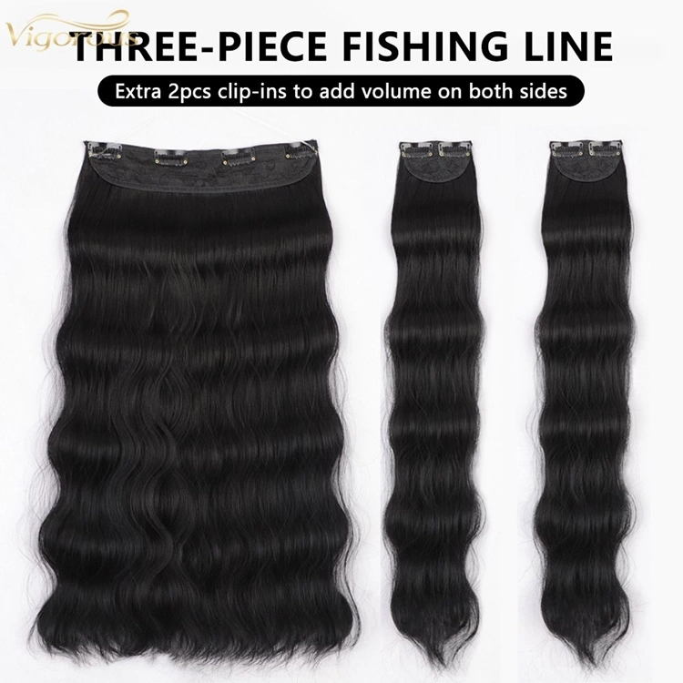 Invisible Wire Synthetic Clips in Hair Extension Colors False Hair Hairpieces