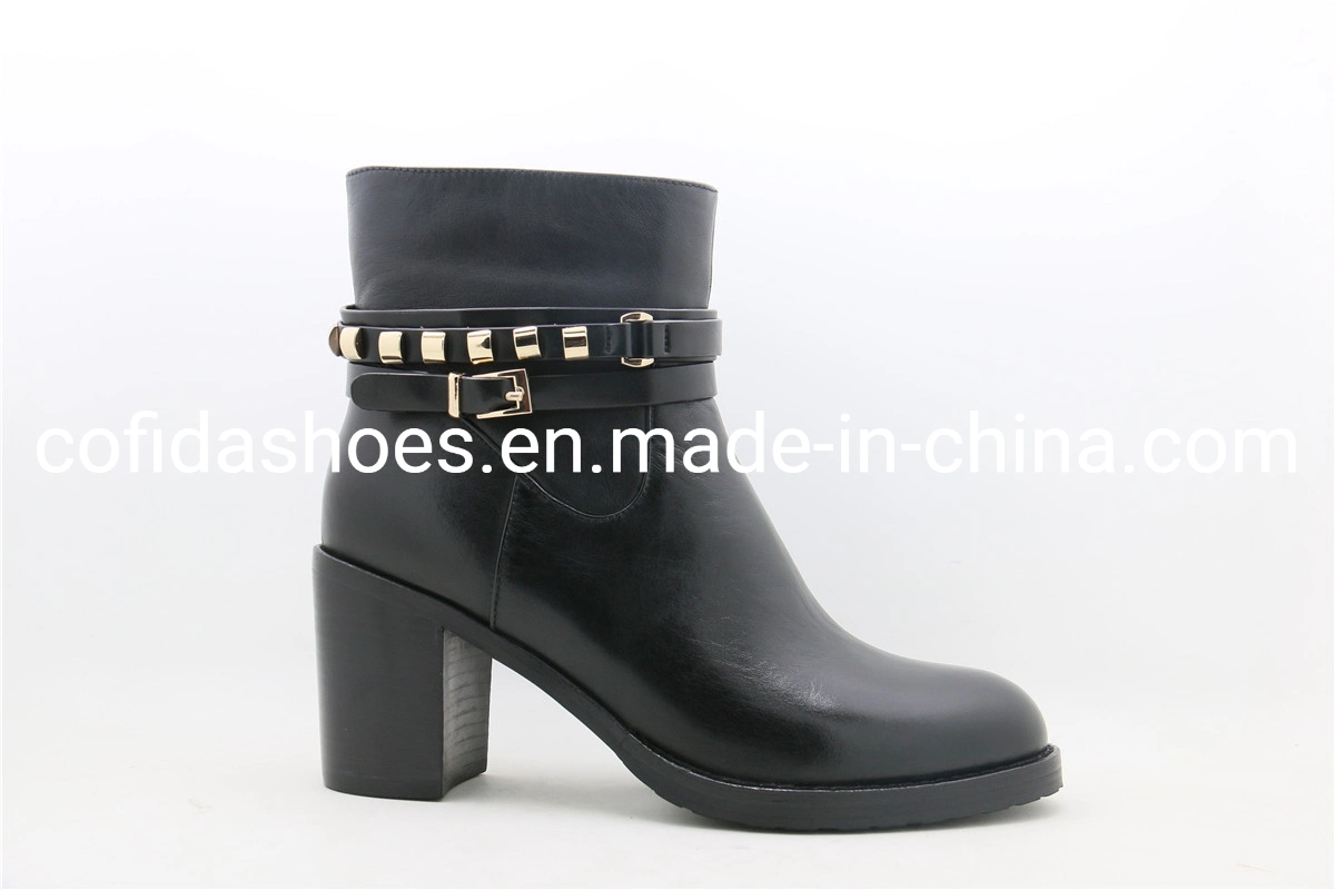 Latest Fashion Design High Heels Women Leather Boots