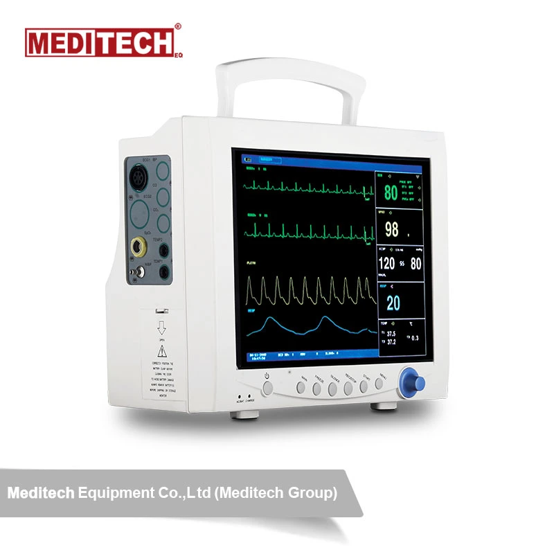 12.1 Inch Color TFT 5-Lead Ech Cardiac Patient Monitor 6 Parameter Vital Sign Patient Monitor CE Approved