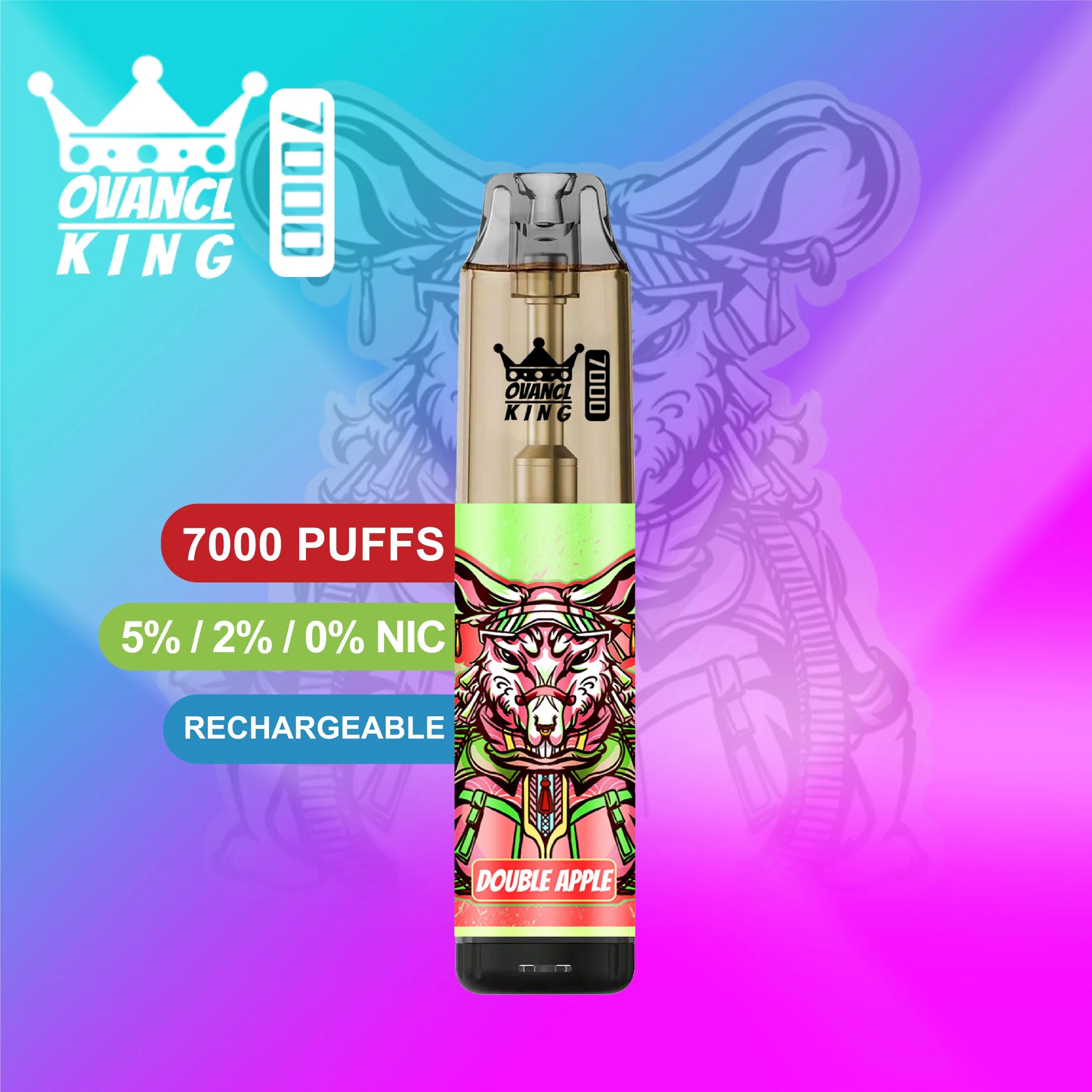 2023 Hot 7000 puff Vapes Shenzhen e preço de fábrica de cigarros LED leve OEM Vaporizer Atacado I Cabo descartável cigarro eletrónico Caneta de Pape tornado 7000