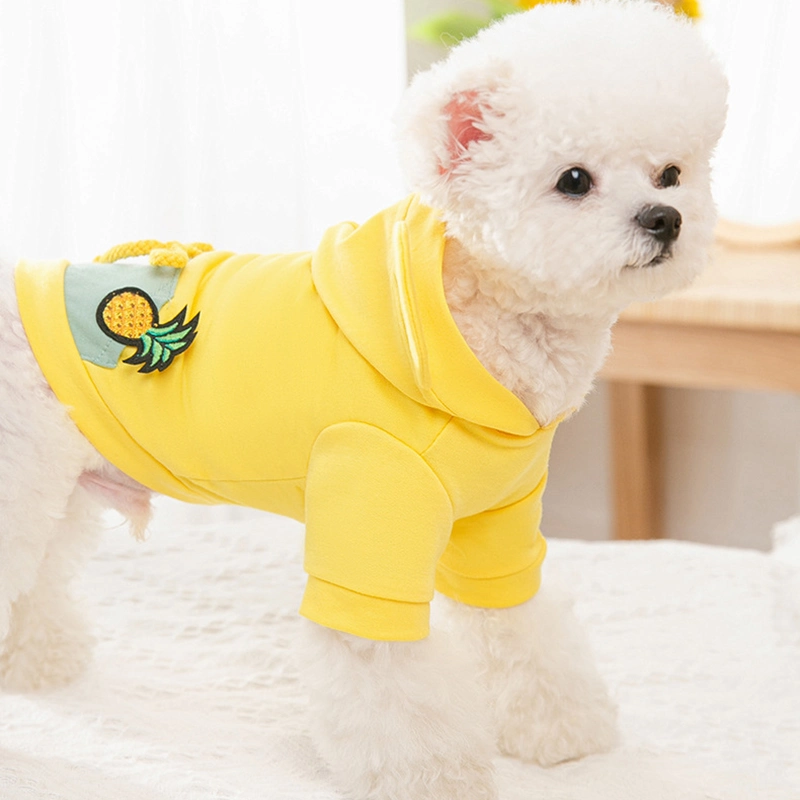 T-shirt à capuche été fin chien de chiot Teddy à deux pattes petit Et vêtements d'été pour chats de taille moyenne