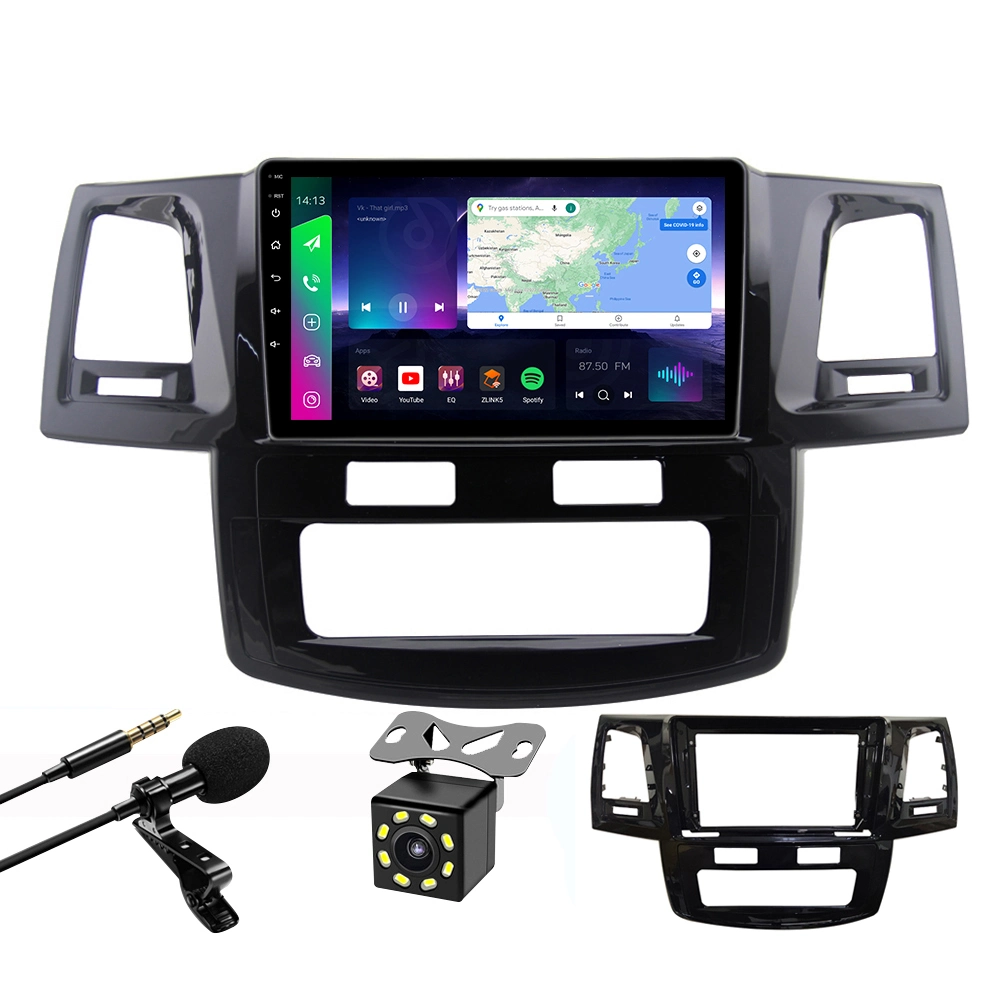 Voiture Jmance Linux HD Radio 10.1 pouces vidéo Navigation Android 1+16Go WiFi Bt pour Toyota Fortuner Hilux 2005