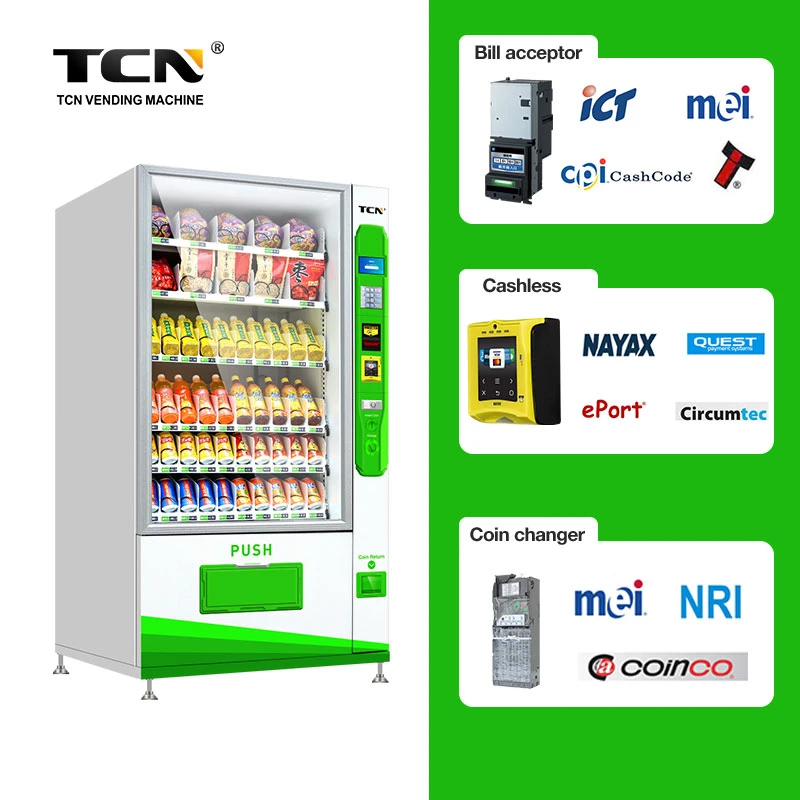 Distributeur automatique de boissons et de collations Tcn avec système de refroidissement