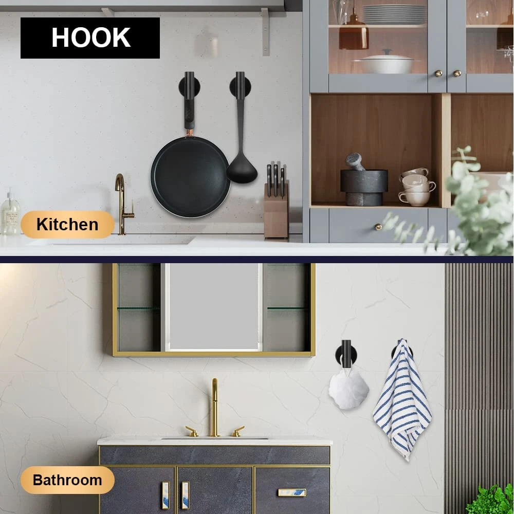 Black Wall Mounted Stainless Steel Bathroom Hardware Set Accessories Towel Rail Bar Toilet Paper Holders Towel Ring Hanger Hooks