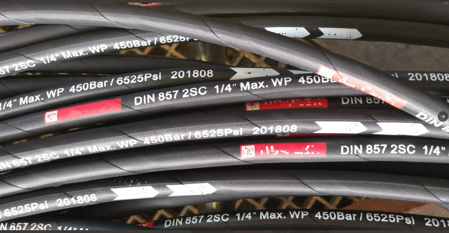 2023 Hot Sale High Pressure Steel Wire Braided Flexible OEM Service Hydraulic Hose From China Manufacturer