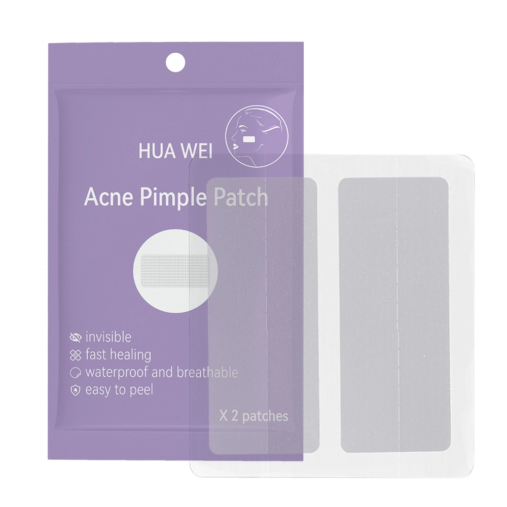 Face Chin fronte bochecha grande Zit, hidrocolóide Acne Patch para o corpo Acne Spot tratamento com óleo de árvore de chá e ácido salicílico 2PC / Sjheet