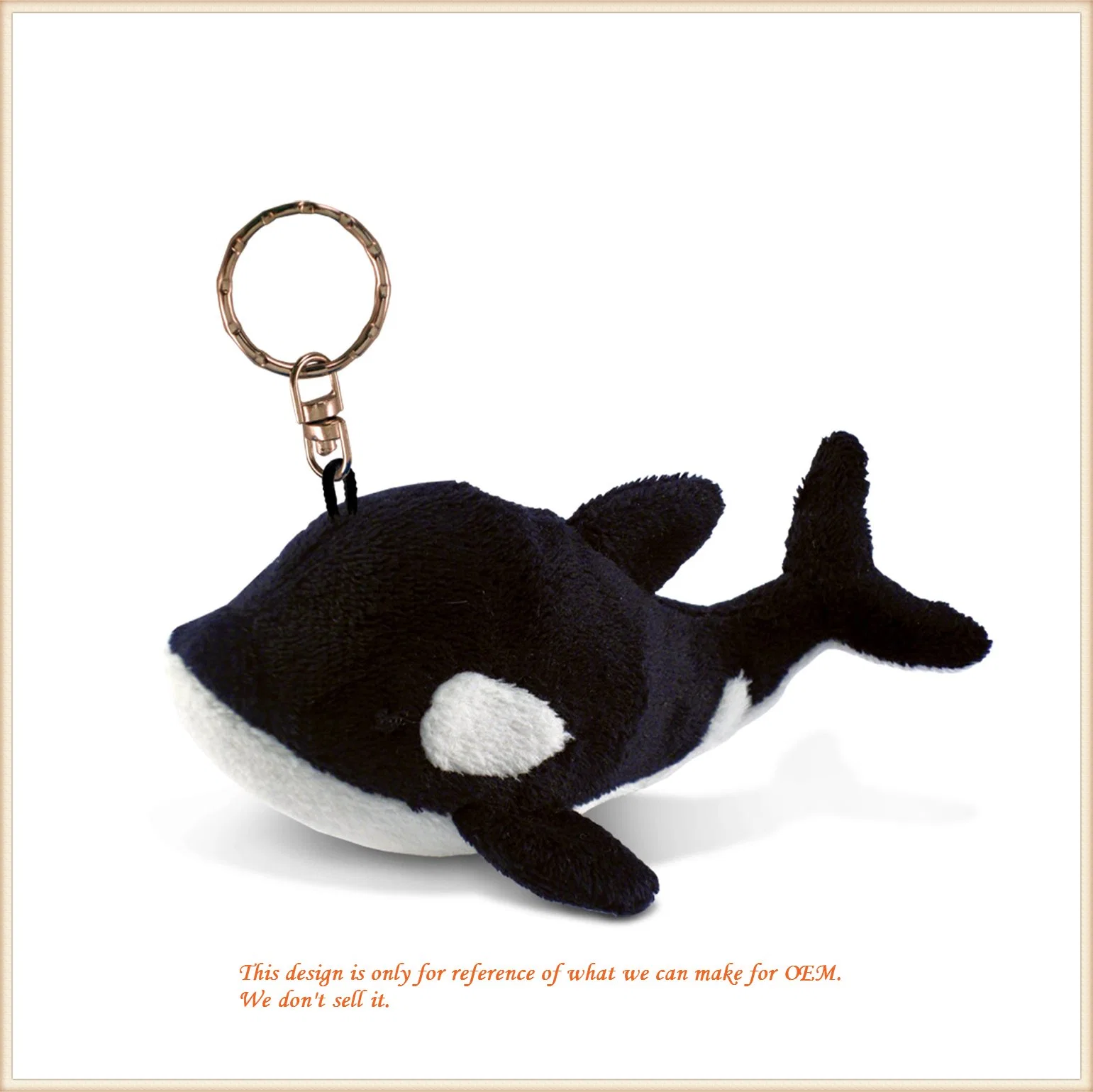 Plush Whale Keychain Toy/ Soft Ocean Animal Toy Kyechain/ OEM ODM Custom Plush Toys