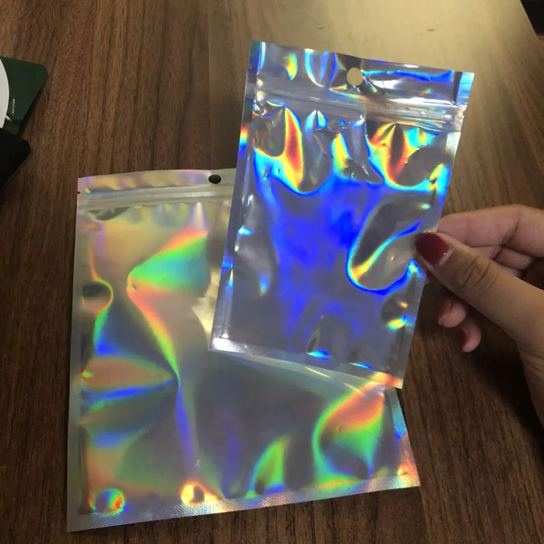 Low MOQ Custom Printed Holographic Rainbow Translucent Electronic Packaging Metallic Laminated Static Shielding ESD Plastic Bag