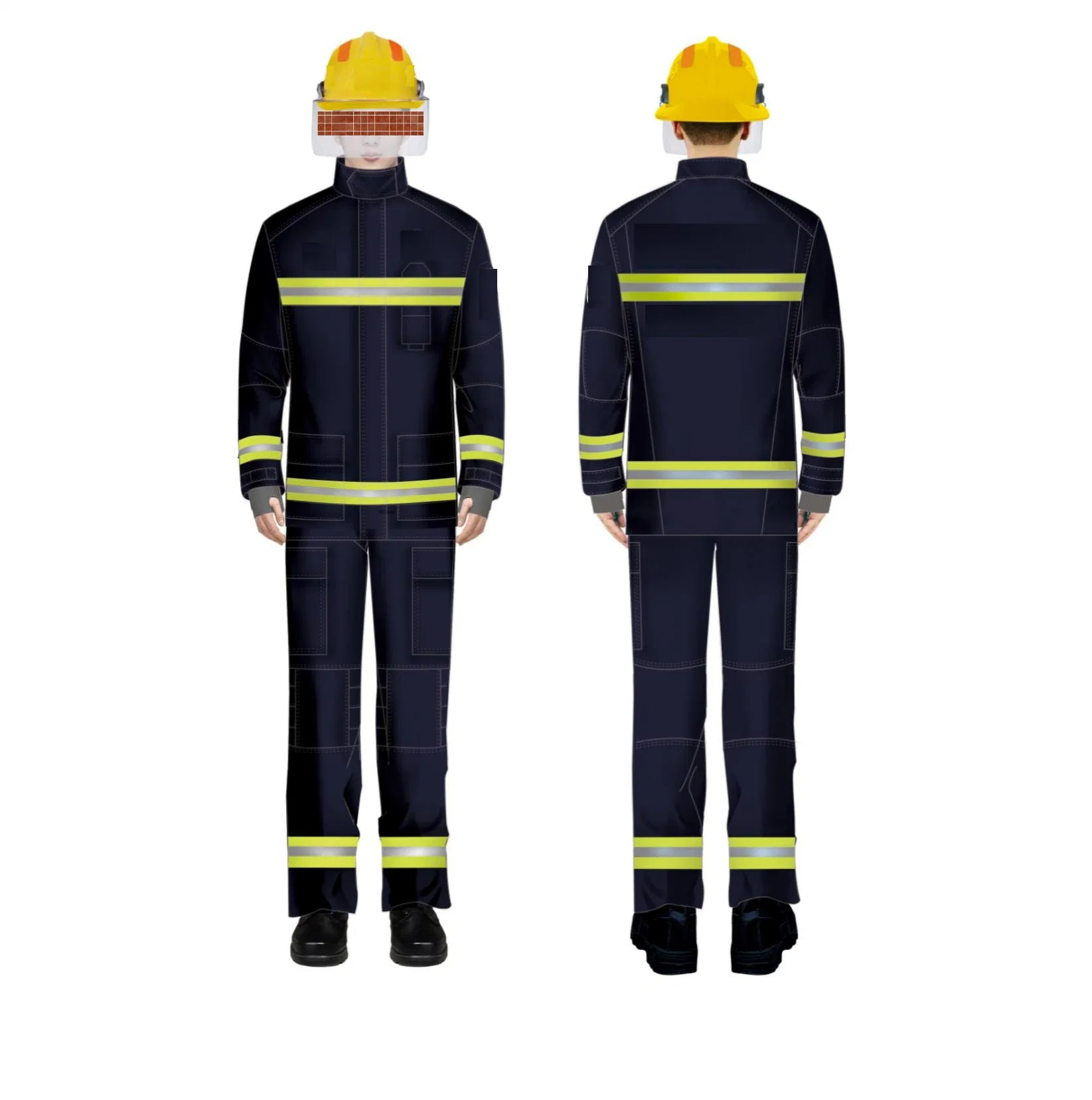 Four Layers Firefighting Uniform Safety Protective Fire Fighting Suit