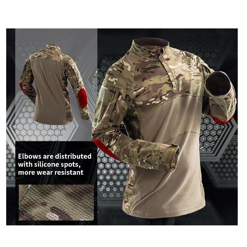 Sabado Factory Wholesale/Supplier Rip Stop Stretch Cotton Tactical Military Army Uniform Long Sleeve Hiking Hunting Tactical Shirt