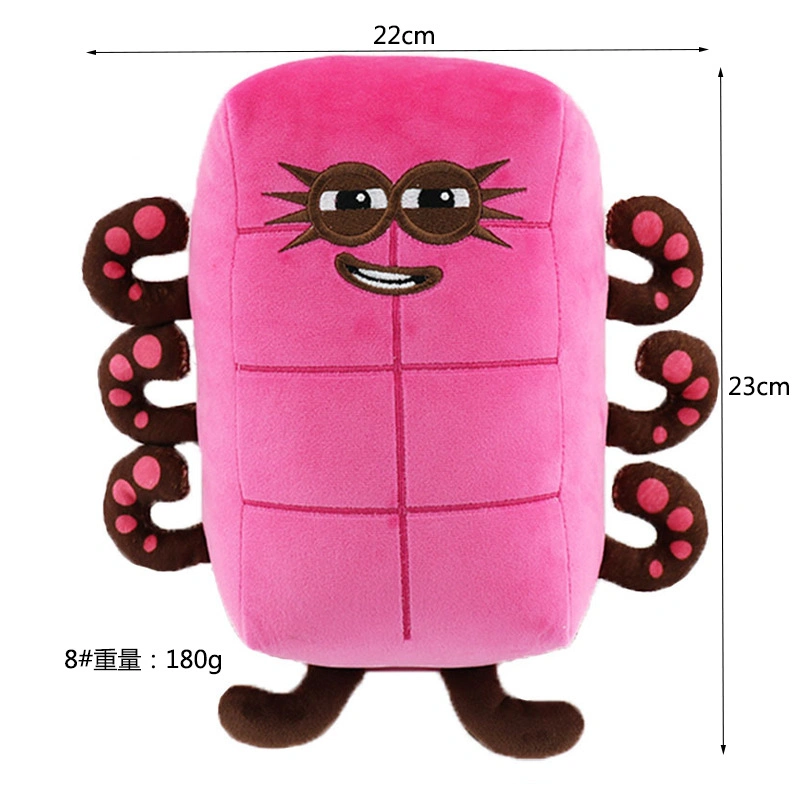 Conjunto de 10PCS Números de Peluche de Numberblocks, Muñecos de Peluche de Dibujos Animados, Bloques de Enseñanza de Matemáticas, Figuras Educativas de Regalo para Niños