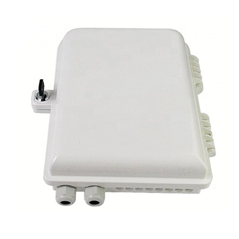 FTTH Fiber Optic Distribution Box 12 Cores High Strength Plastic Outdoor/Indoor FTTH Terminal Box with Splice Tray