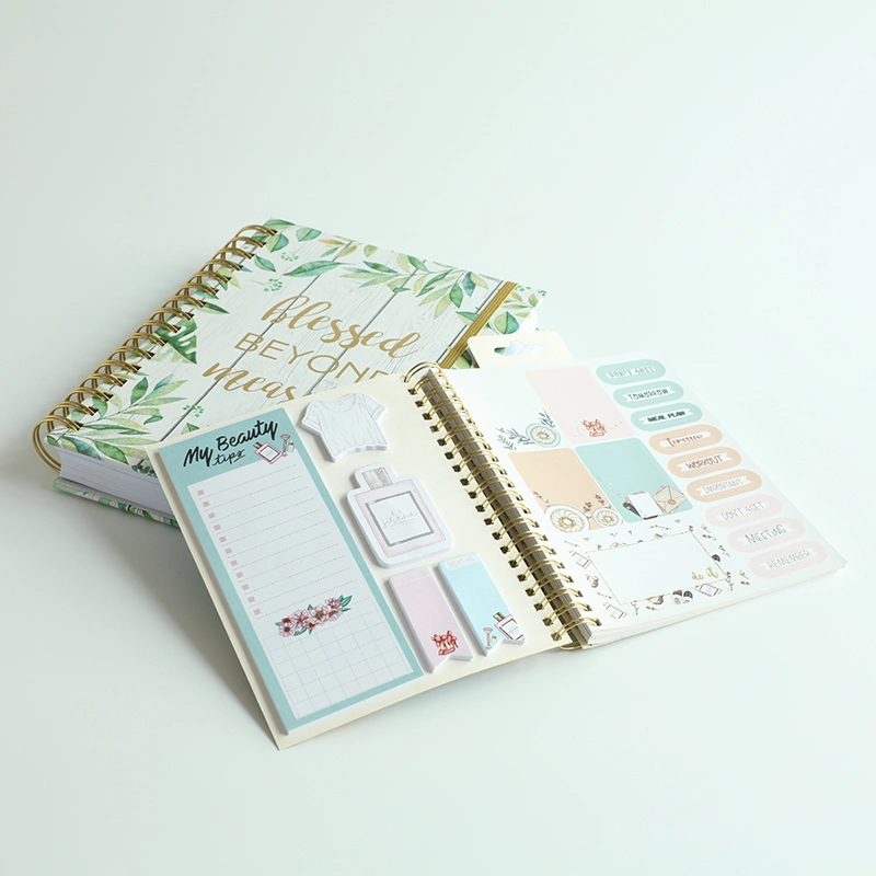 A6 Ins Fashion PVC Clear Spiral Notebook Unicorn School Students Diary Notebook Planners Sets