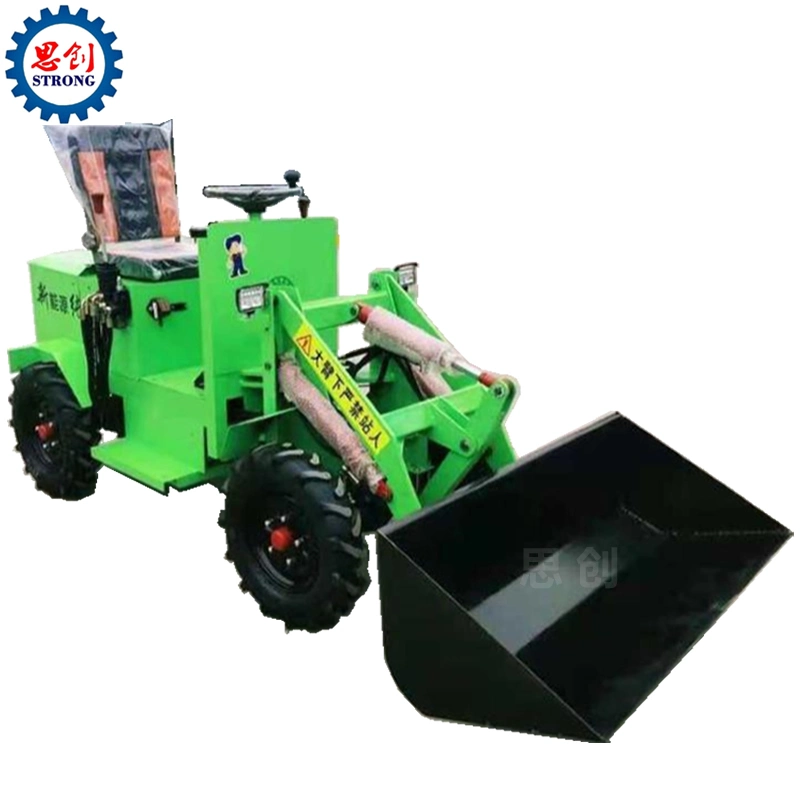Four-Wheel Drive Electric Loader Mini Loader Battery Operated