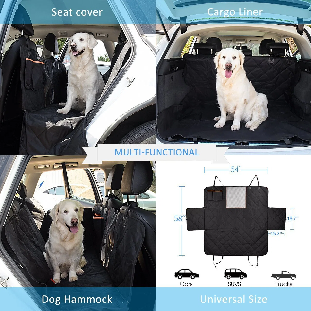 Easy Wash impermeable Seguridad Pet Pet alfombrilla de viaje FUNDA ASIENTO