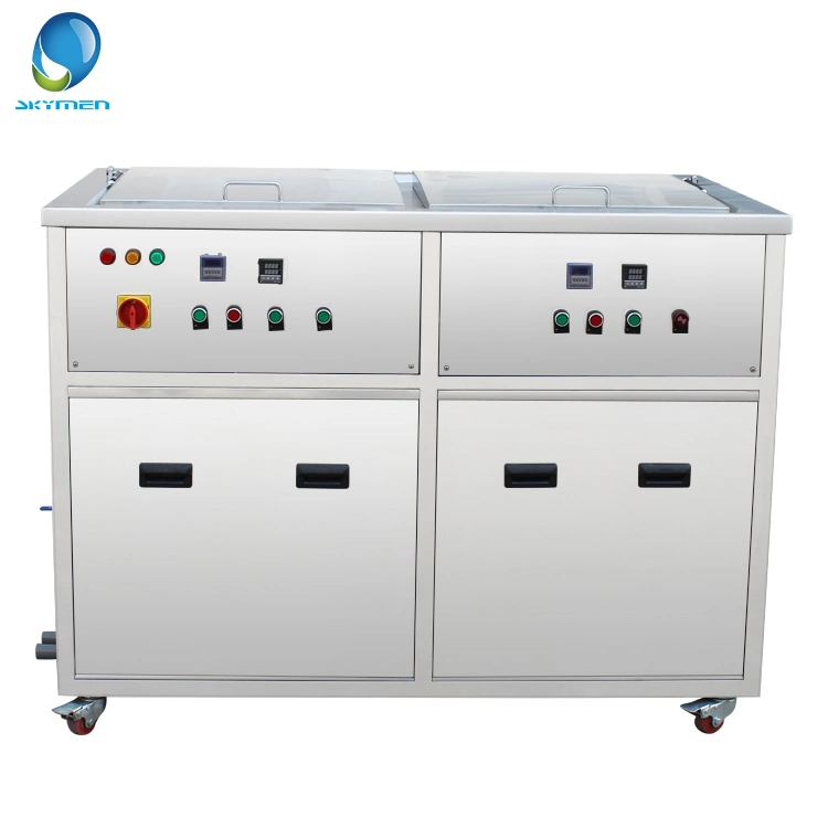 Custom Ultrasonic Cleaning Machine Two Tanks for Heavy Duty Oil Removal