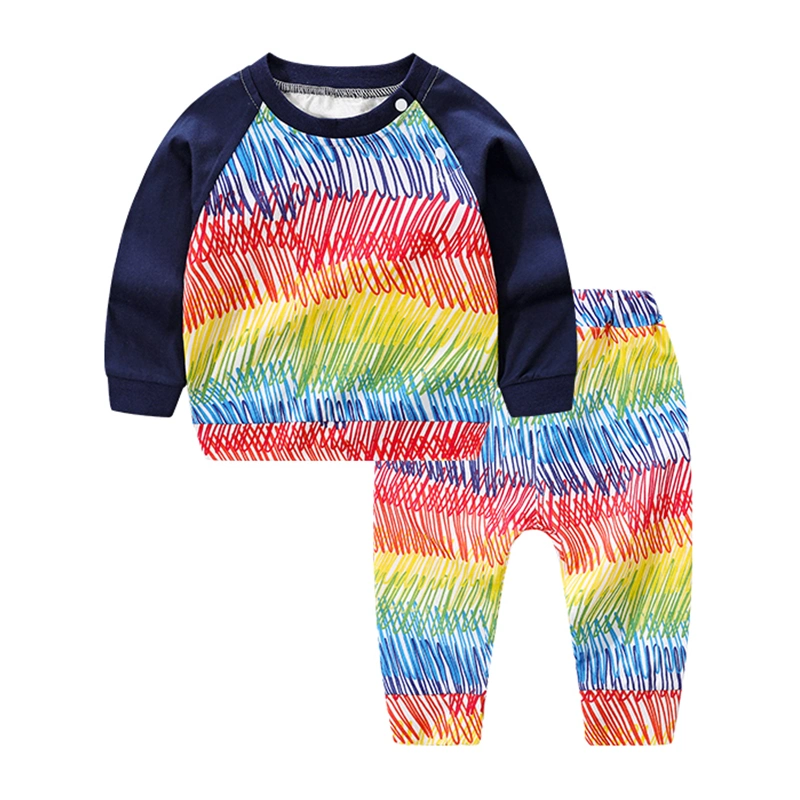 Kid's Apparel with Colorful Baby Clothes with Long Sleeve Children Clothes