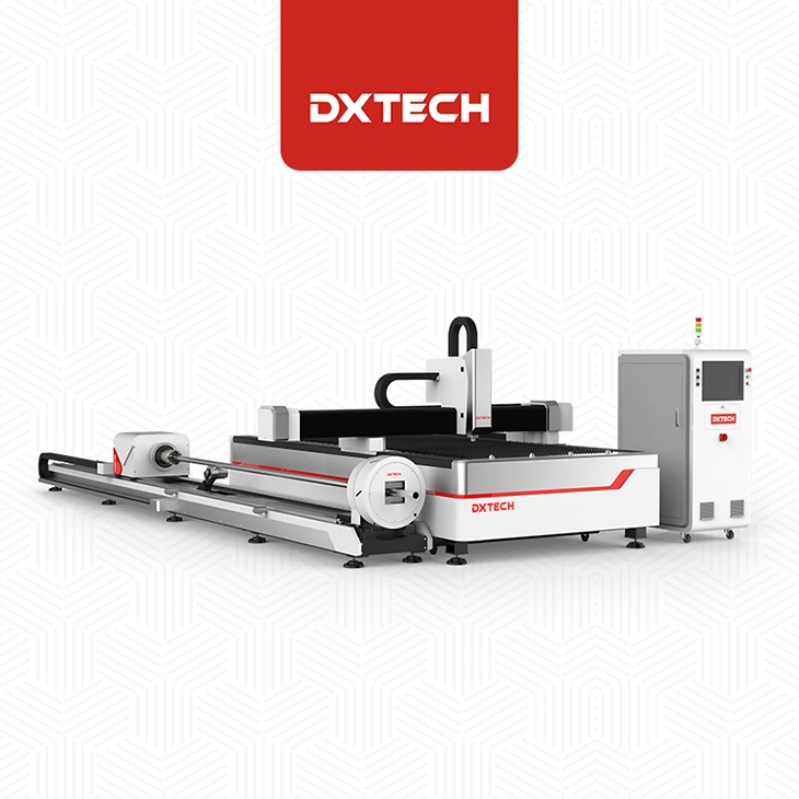 Jinan Dxtech 3000*1500mm 1000W 1500W Machine de découpe laser à fibre de tube et de plaque.