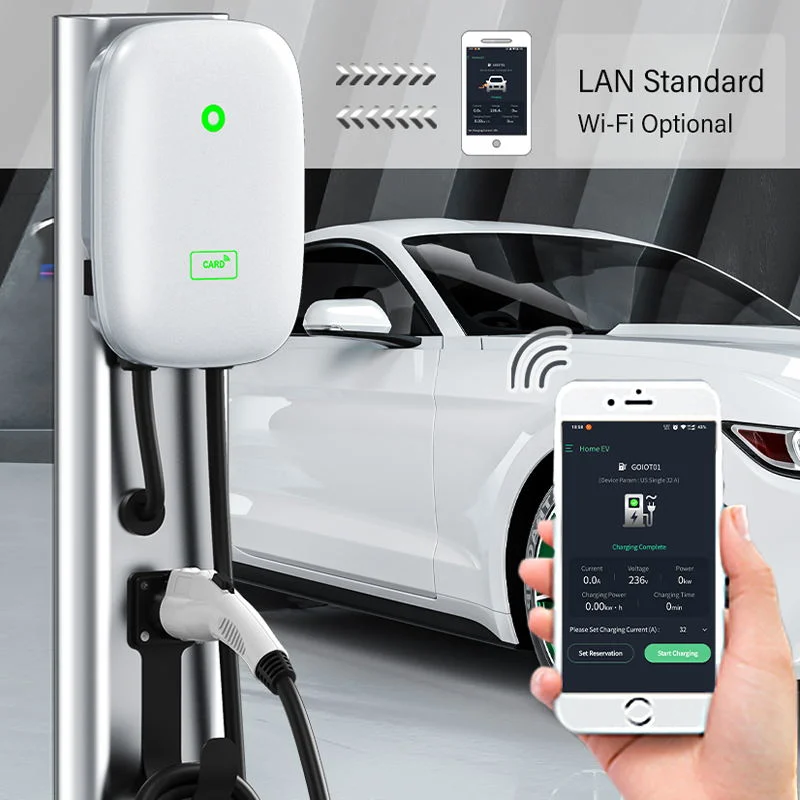 Home Use WiFi nível 2 EV carregador Wallbox tipo AC 1 estação de carregamento de veículos elétricos (EV)