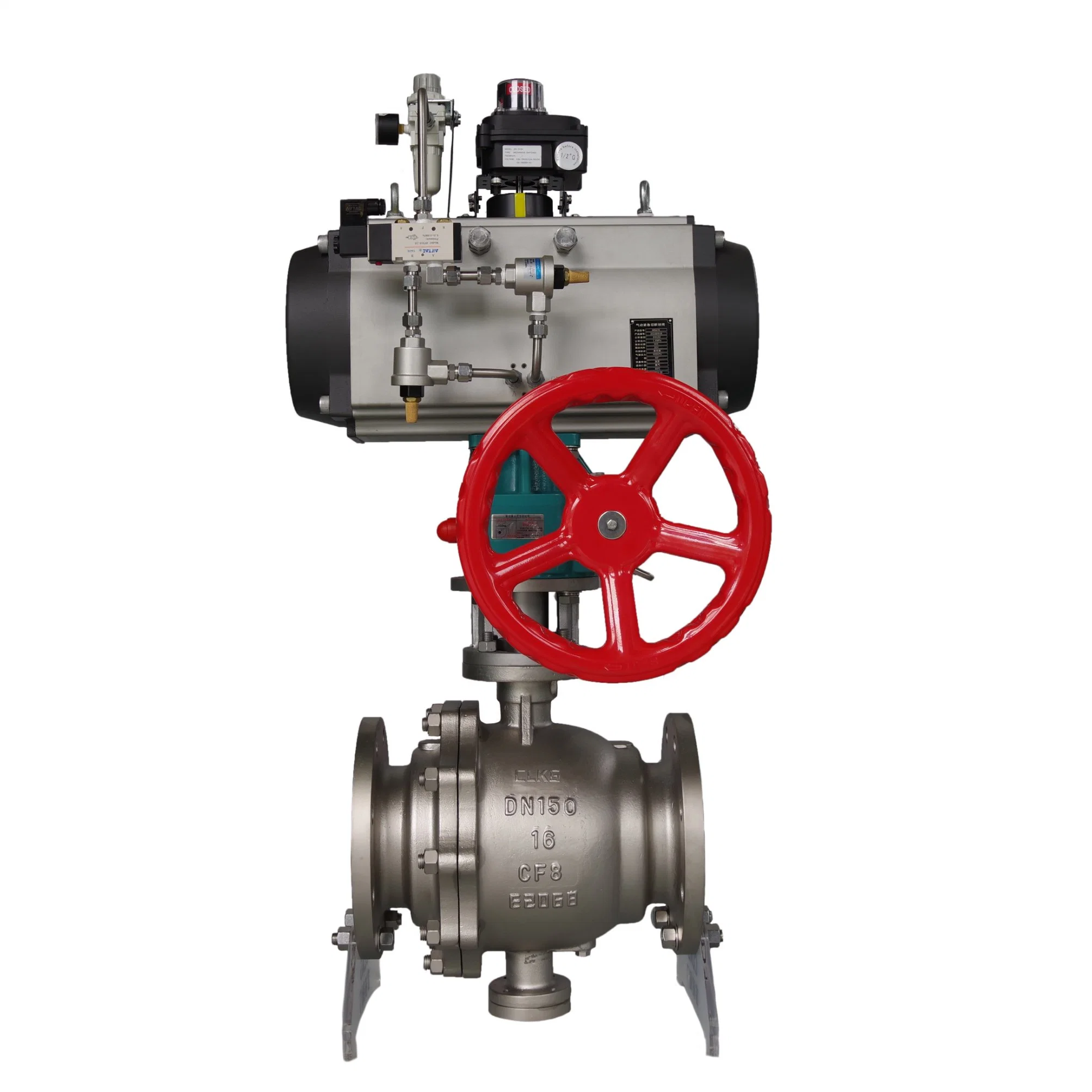 Durable Pneumatic O-Type Seated Ball Valve Stainless Steel Control Valves