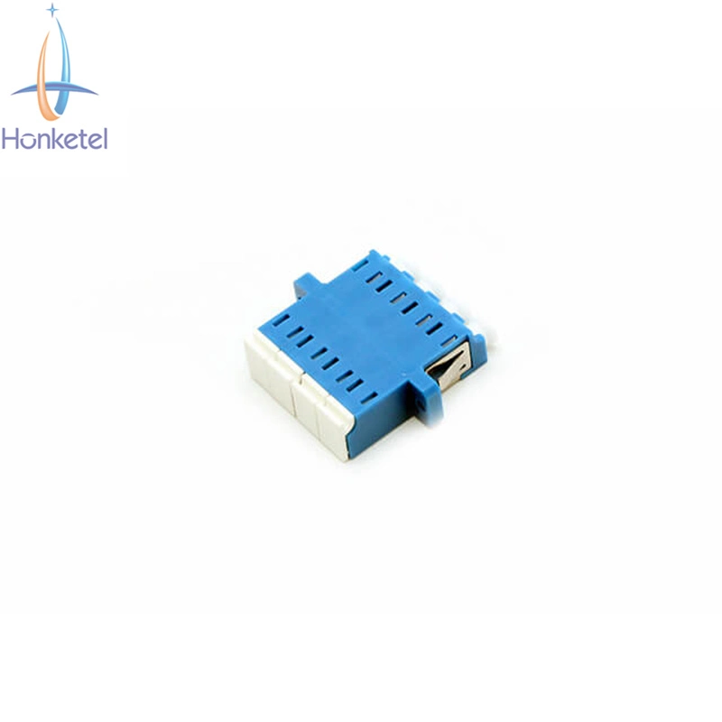 Fiber Optic Connector LC APC 4cores Inner Shutter Quad LC to LC Single Mode Fiber Adapter with Blue Color