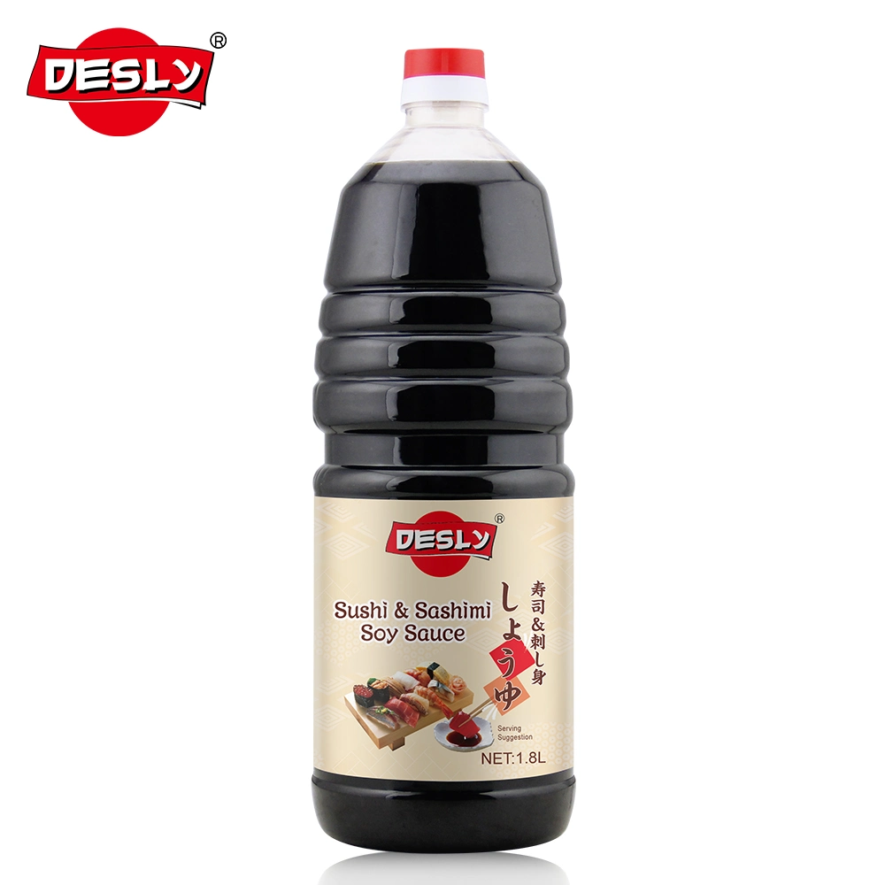 Premium Cocina Japonesa Seasoning Shoyu Mayoreo botella de plástico de 500 ml Salsa de soja de Desly Sushi y Sashimi