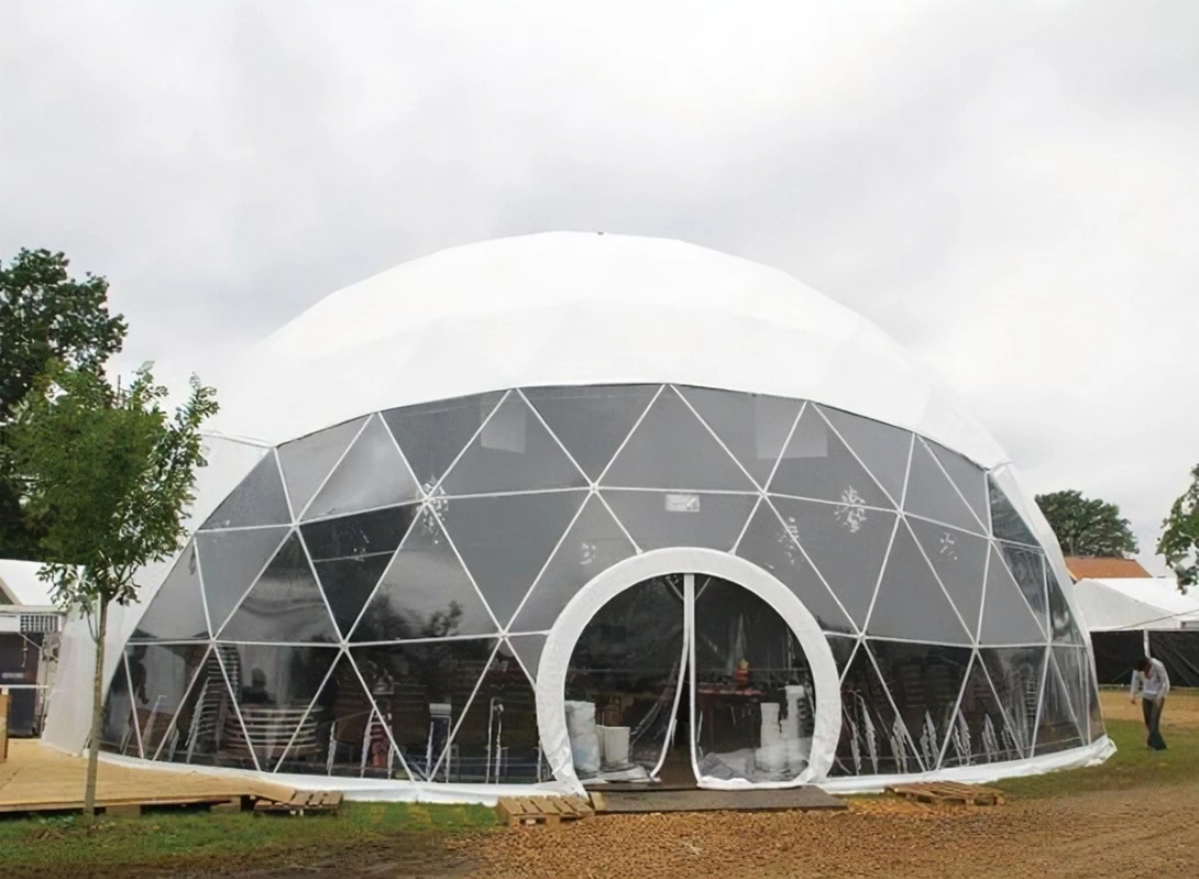 Hotel de Fiesta de Lujo Dome Tent, ceremonia de exposición de la pared de vidrio Barnum Factory Precio